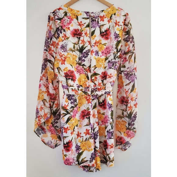 🌹Thalia Sodi Split-Sleeve Mini Floral Romper - Picture 2 of 10